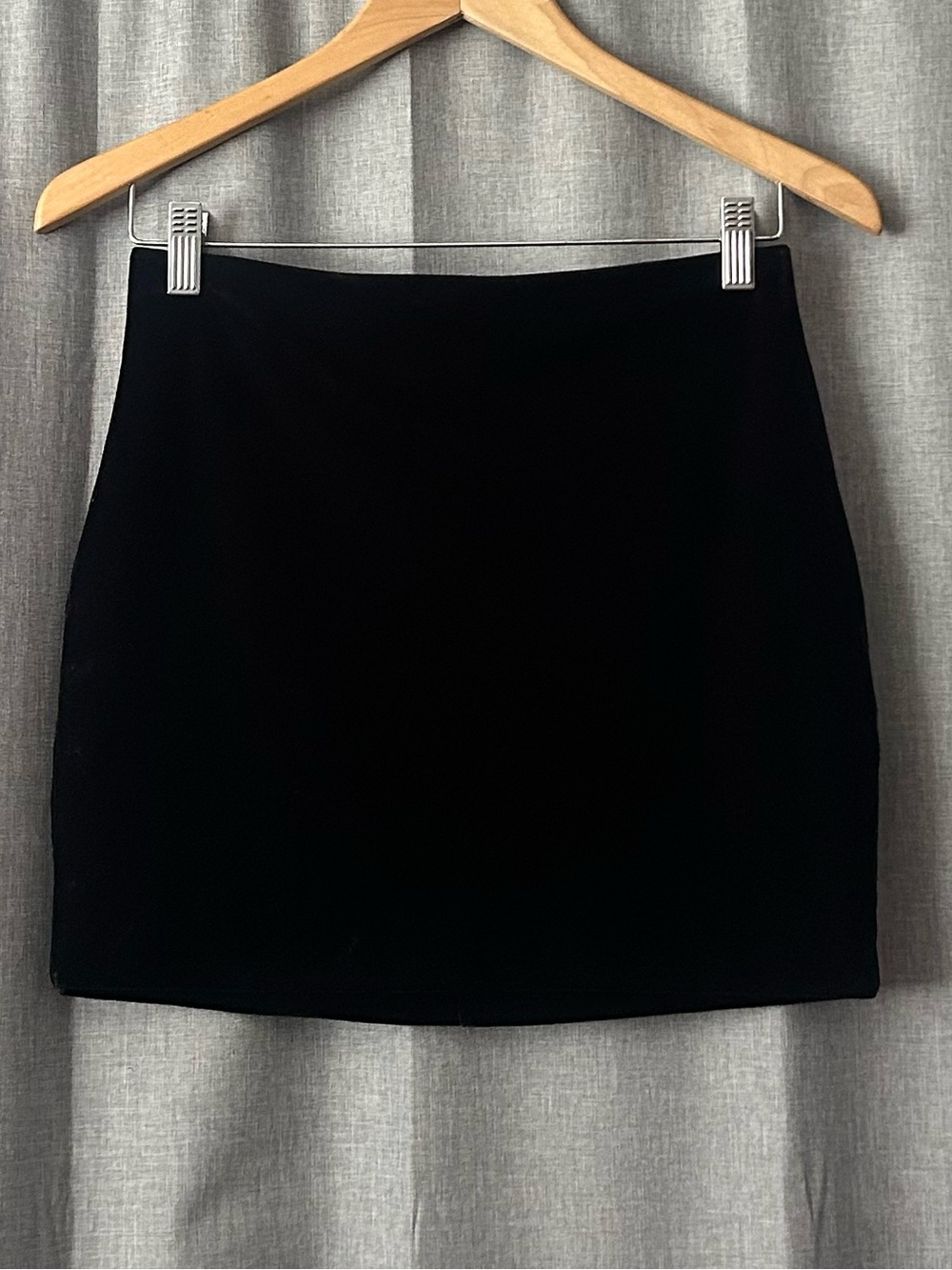 Express Black Velvet Mini Skirt